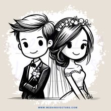 a couple on their wedding day