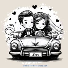 love cartoon in black and white