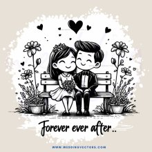 the engagement photo with couple sitting on bench