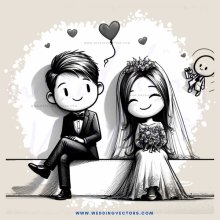 a bride and groom on their wedding day