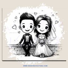 groom and bride posing for picture