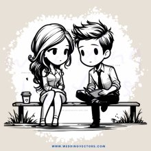 two people sitting on a bench