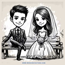 a young couple sitting on a bench