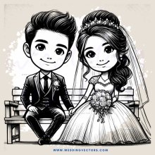 a boy and girl sitting on bench