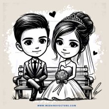 engaged couple sitting on a bench with bouquet and ring