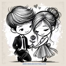 a boy and girl holding hands