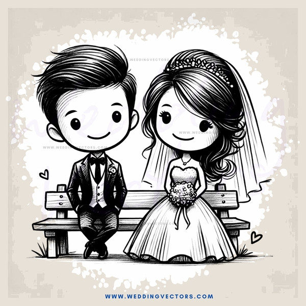 a young couple's wedding day