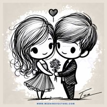 a couple sharing a rose