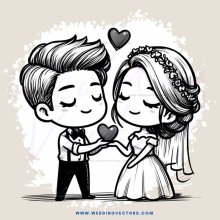 bride and groom in black and white