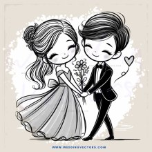 wedding couple on their wedding day