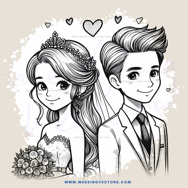 wedding portrait with love letter