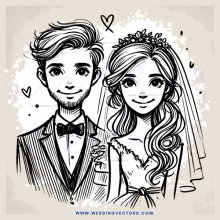 a couple on their wedding day