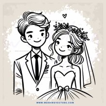 groom and bride smile