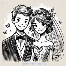 a bride and groom portrait in black and white