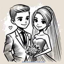 a bride and groom exchange their vows
