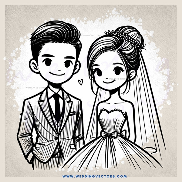 a couple on their wedding day