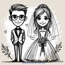a boy and girl holding hands in wedding picture