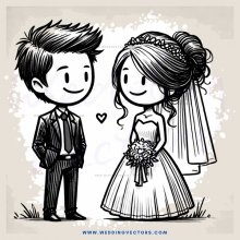 a boy and girl next to each other, both wearing wedding rings
