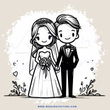 wedding portrait in black and white