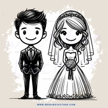 wedding animation pairing the groom and his bride