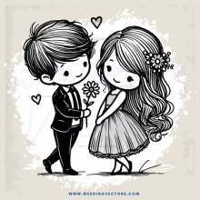 a couple on their wedding day