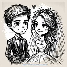 a bride and groom