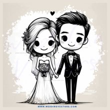 a couple in wedding attire