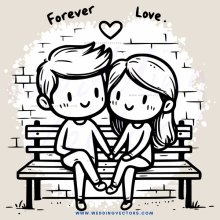 forever love pair cartoon image