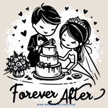 happy wedding cutting ceremony after picture