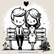 couple sitting on bench