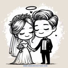 newlyweds embracing after their wedding