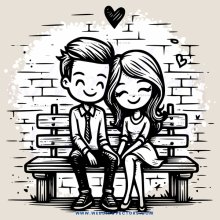 couple sitting on a bench