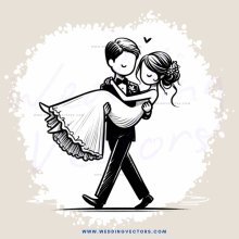 wedding couple hugging