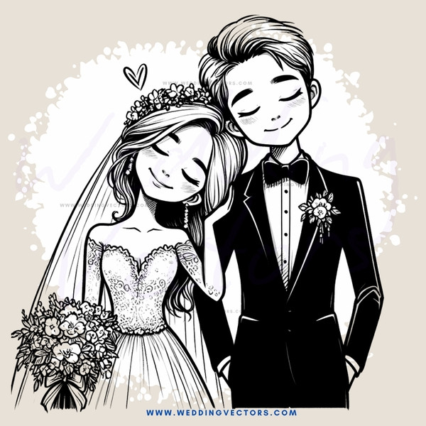 couple on their wedding day
