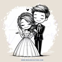 wedding couple portrait in black and white