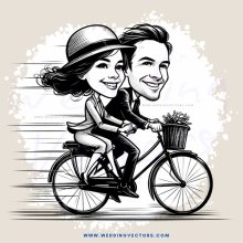 a man and woman riding bicycles