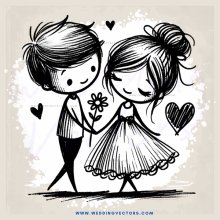 lovers in black and white