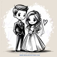 a bride and groom with their hands clasped