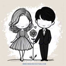 two people next to each other with flowers
