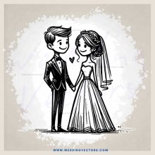 a wedding portrait of two people