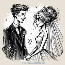 a couple in black and white