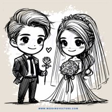 bride and groom pose for picture