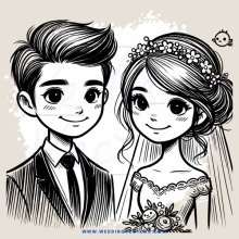 a couple in black and white