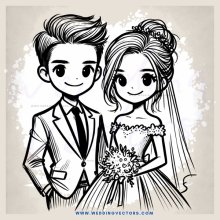 a wedding portrait in black and white