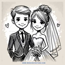 wedding couple portrait in black and white