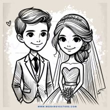 a couple in wedding attire