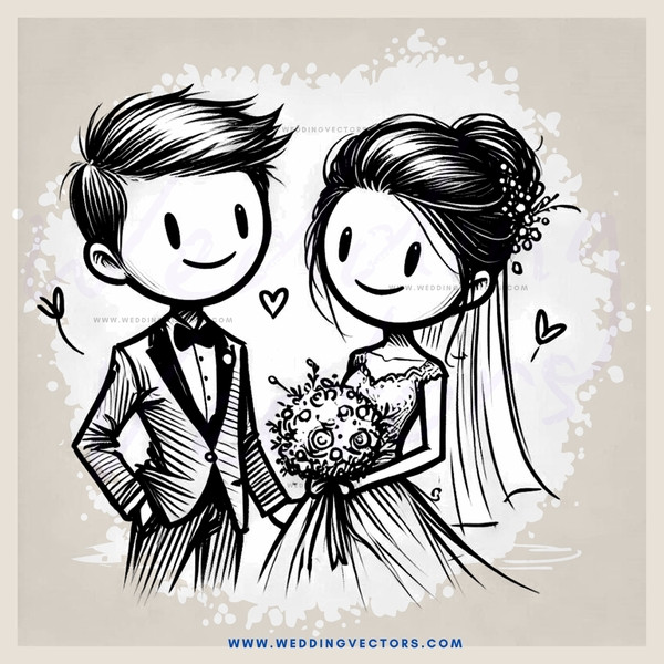 a bride and groom holding hands