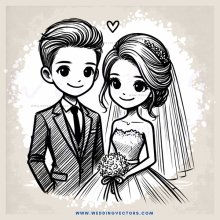 a cartoon wedding gift box