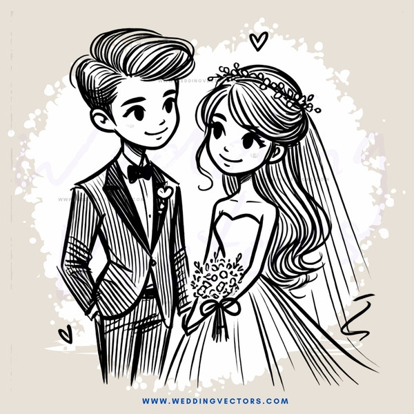 a bride and groom in silhouette