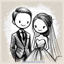 couple's wedding day posing for a picture